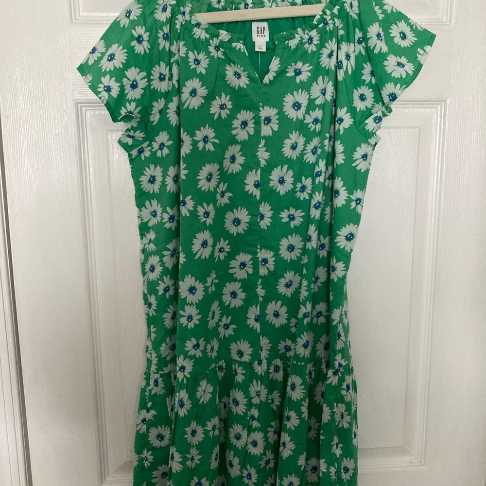 GAP Green Daisy Print Kids Dress
